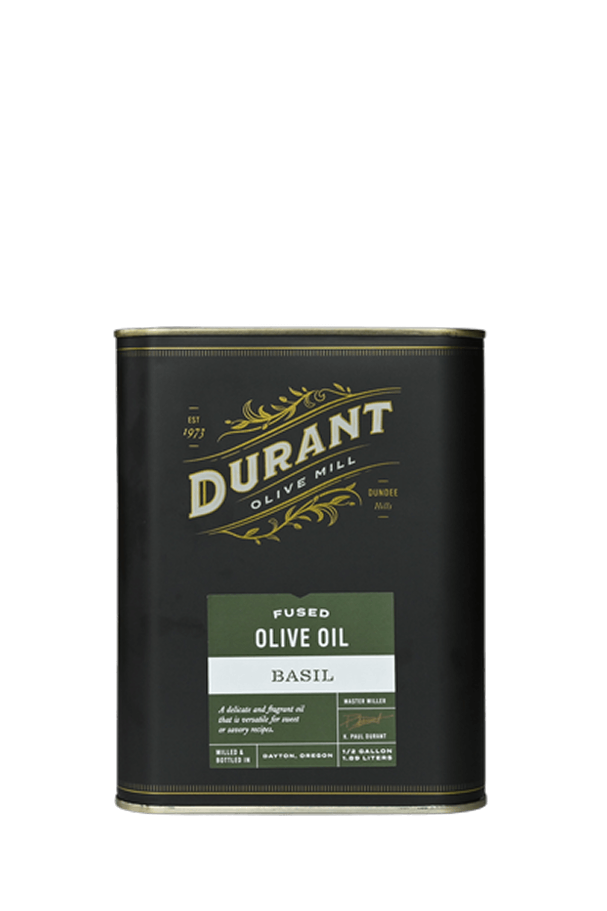 BASIL FUSED OLIVE OIL - 1/2 GALLON