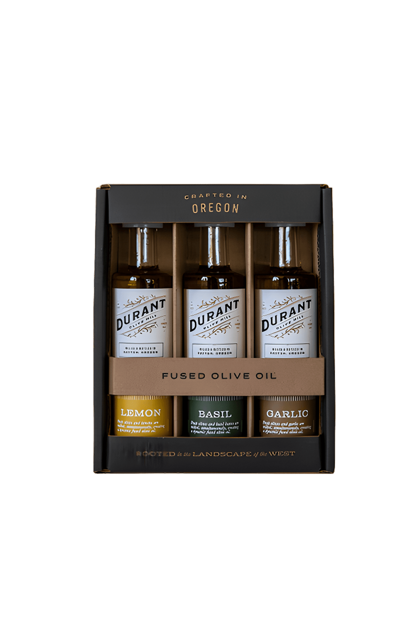 Fused Olive Oil Trio Box: Garlic, Lemon, Basil