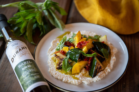 Grilled Summer Basil Squash with Ricotta