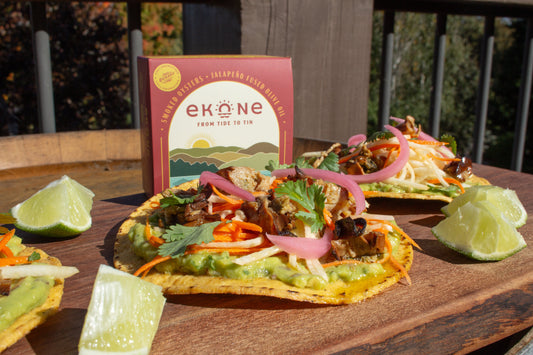 Ekone x Durant Jalapeño Fused Olive Oil Smoked Oyster Tostada