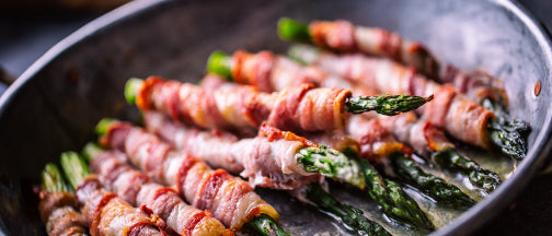 Bacon-Wrapped Asparagus with Lemon Fused Olive Oil