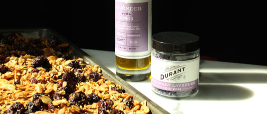 Lavender Olive Oil Granola with Coconut Crunch