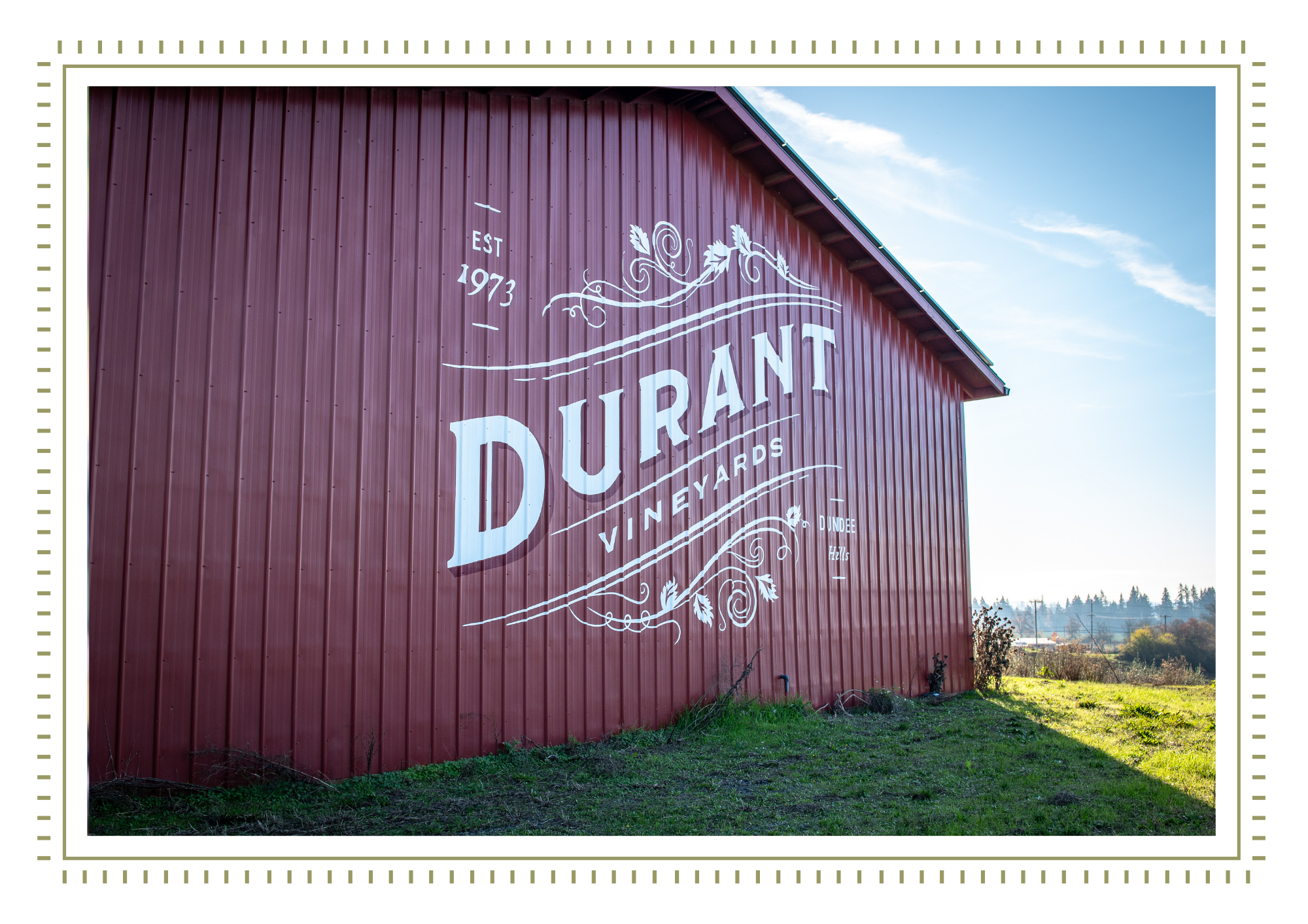 <p>For decades, the Durant family grew and sold their premium wine<br/> grapes to wineries throughout the Willamette Valley. They later <br/>introduced the Durant label, producing wines in collaboration <br/>with respected Oregon wineries before bringing winemaking <br/>home to the estate. This marked a defining moment in the <br/>family’s story, connecting the land they had farmed for decades <br/>with the wines they would now share with others.</p>