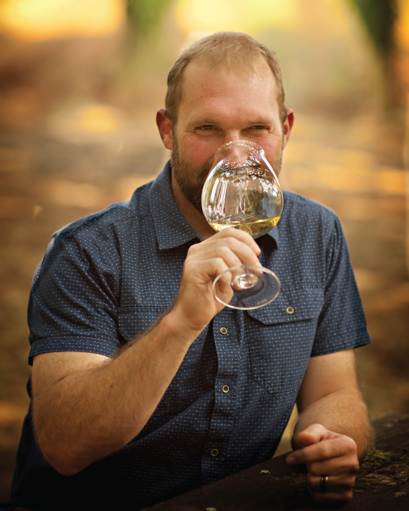 Winemaker, Spencer, Drinking from a wine glass