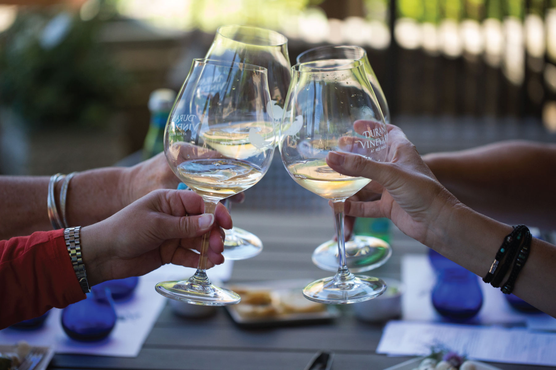 Cheers with wine glasses