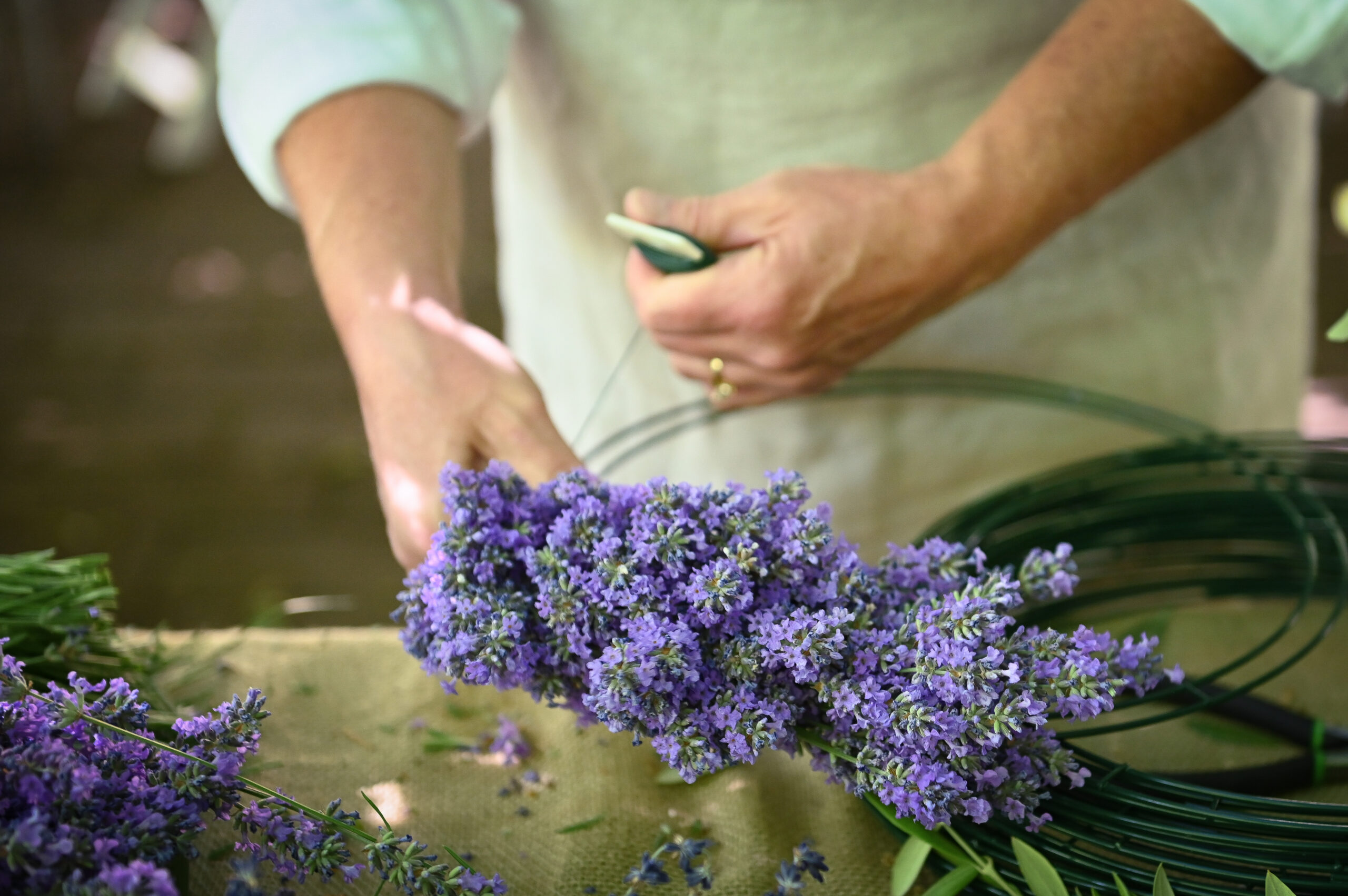 Lavender Wreath Making