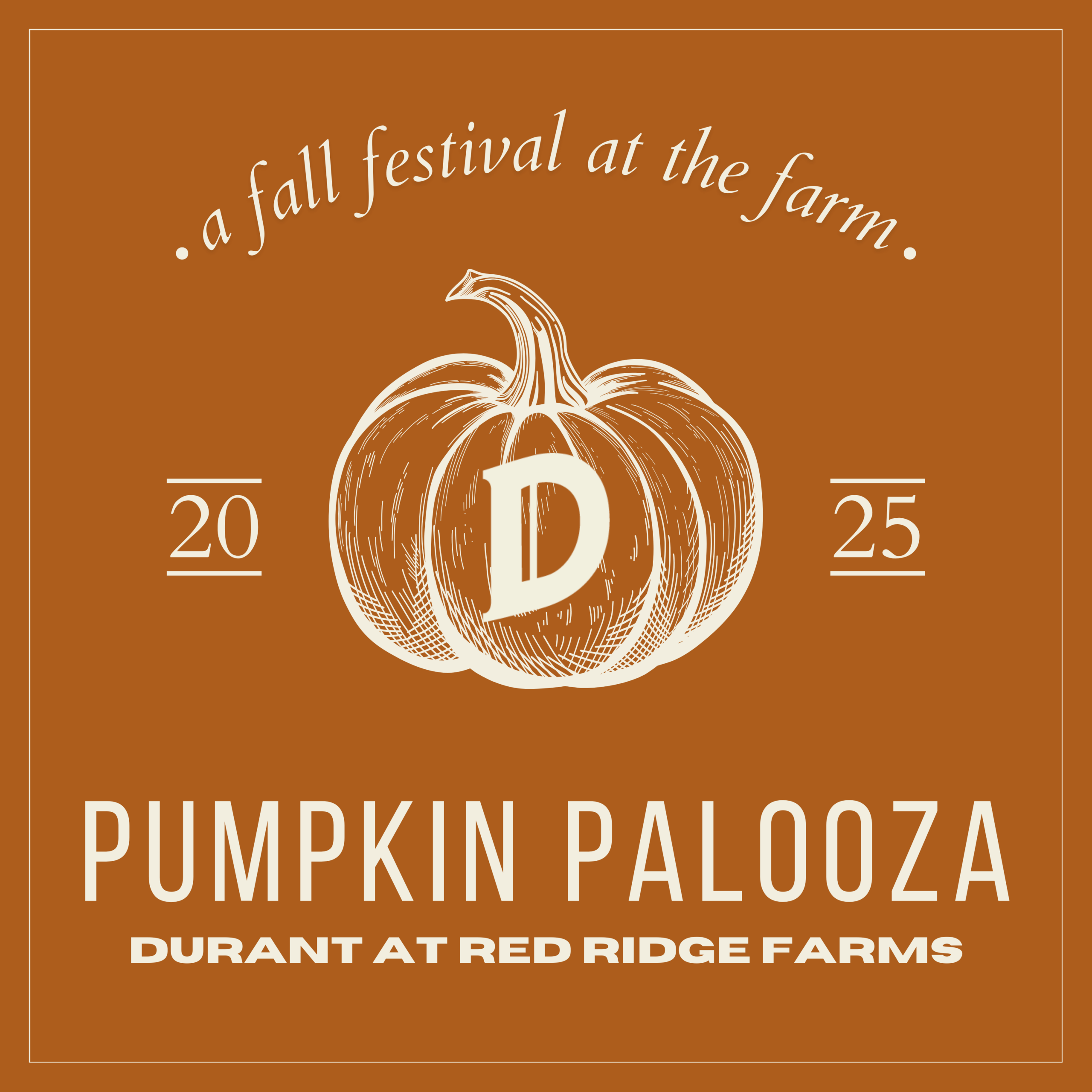 Durant Pumpkin Palooza Flyer annoucement for 2025